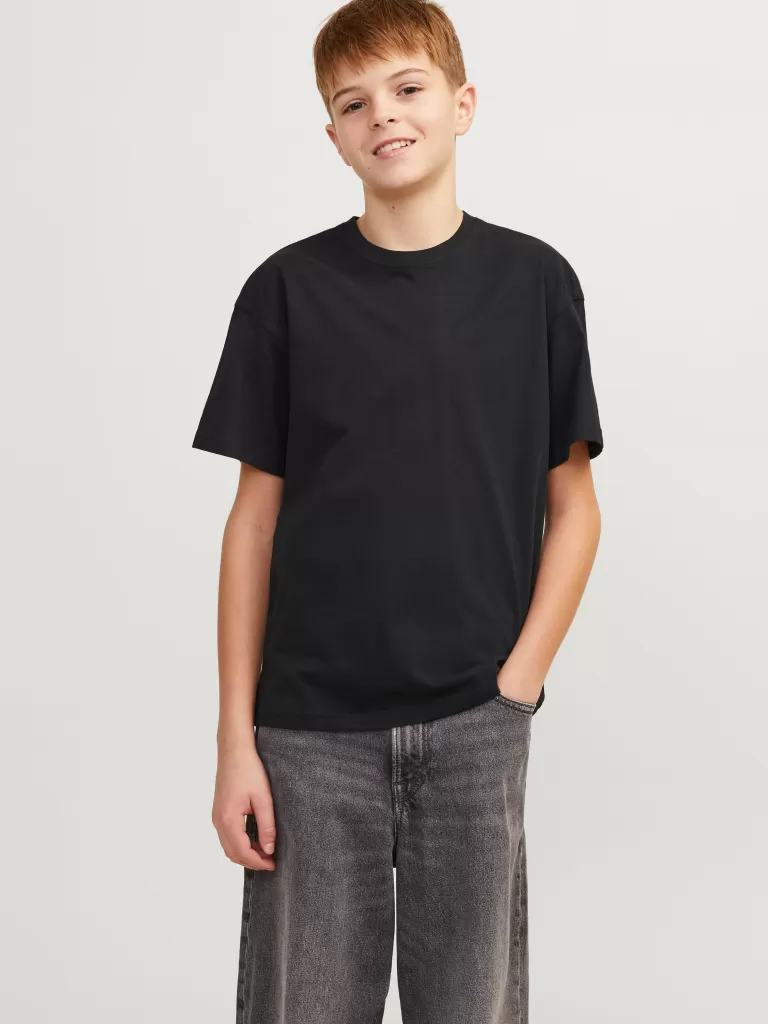 JACK & JONES Koszulki | Wyprzedaż^Nadruk T-shirt Junior Czarny