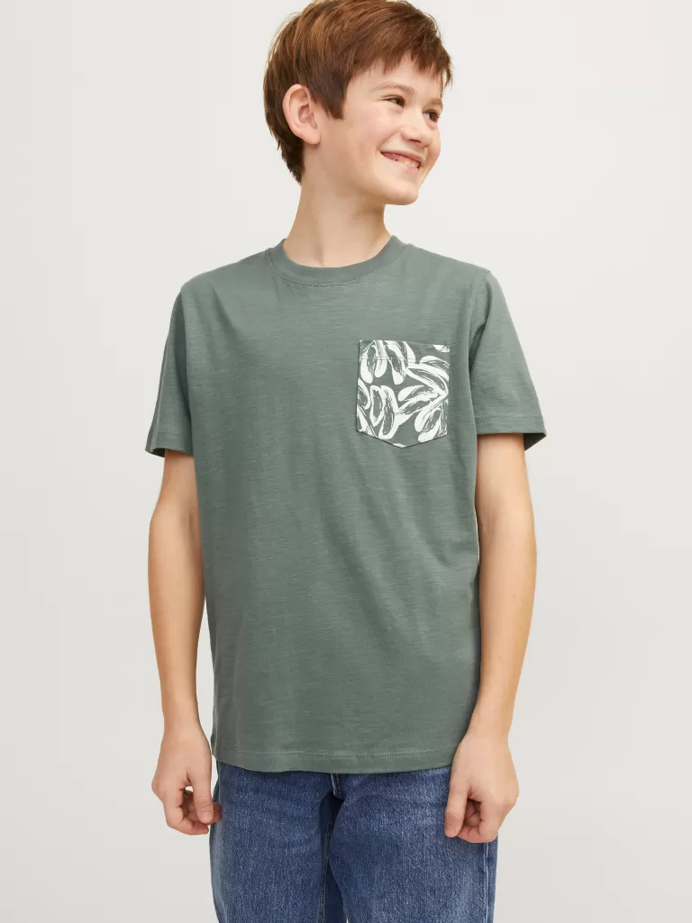 JACK & JONES Koszulki | Wyprzedaż^Nadruk T-shirt Junior Zielony