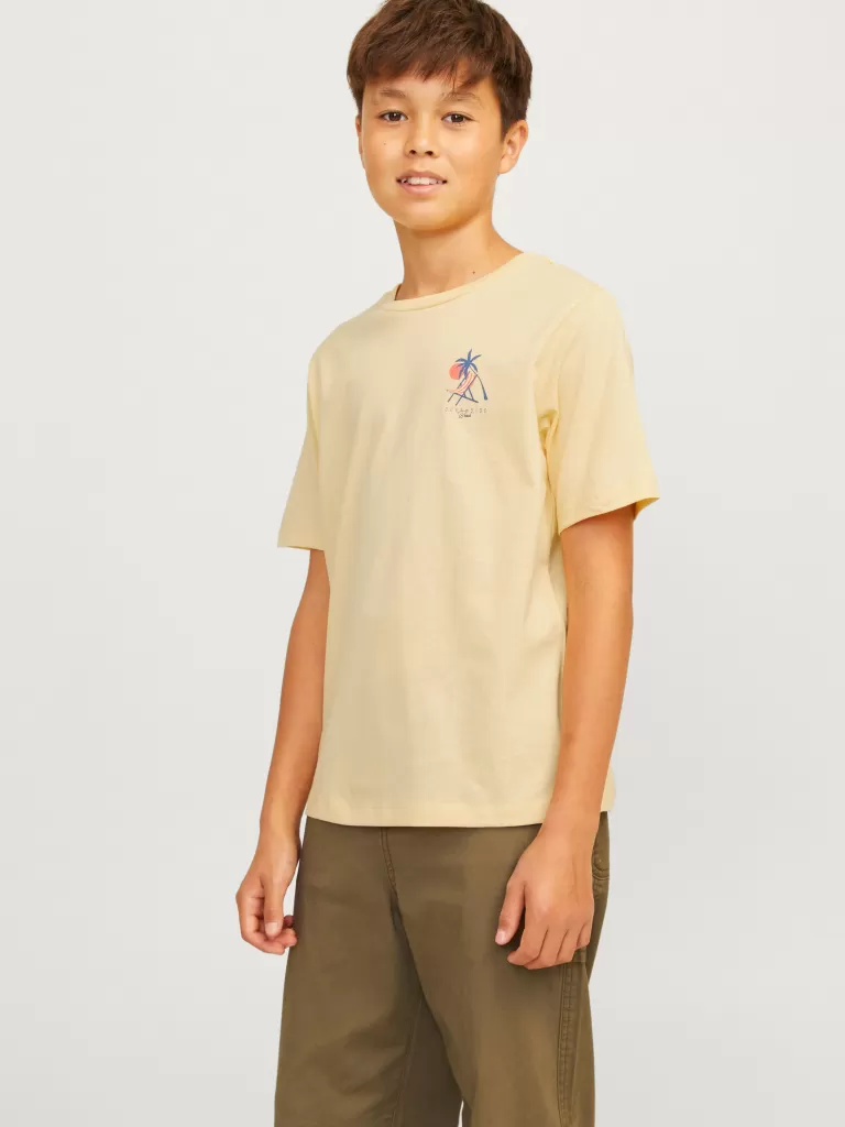 JACK & JONES Koszulki | Wyprzedaż^Nadruk T-shirt Junior Żółty