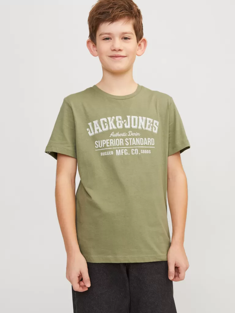 JACK & JONES Koszulki | Wyprzedaż^Nadruk T-shirt Junior Zielony