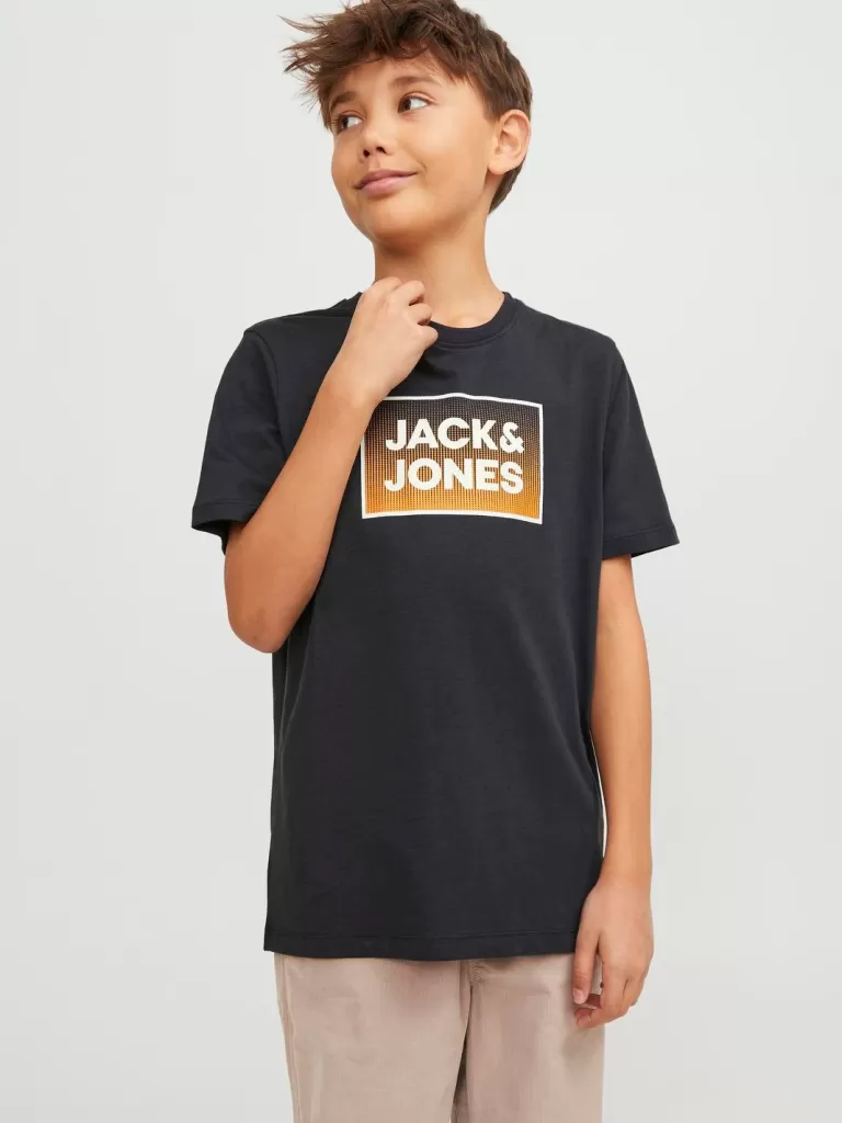JACK & JONES Koszulki | Wyprzedaż^Nadruk T-shirt Junior Niebieski