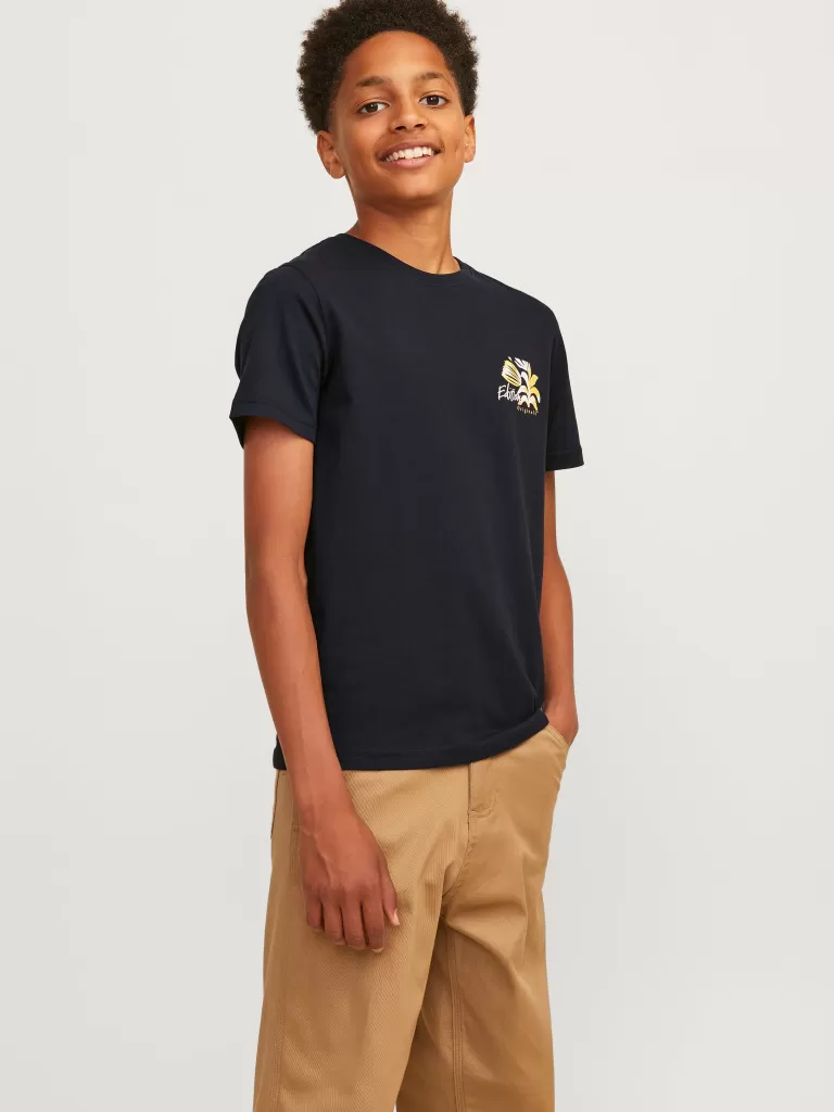 JACK & JONES Koszulki^Nadruk T-shirt Junior Czarny