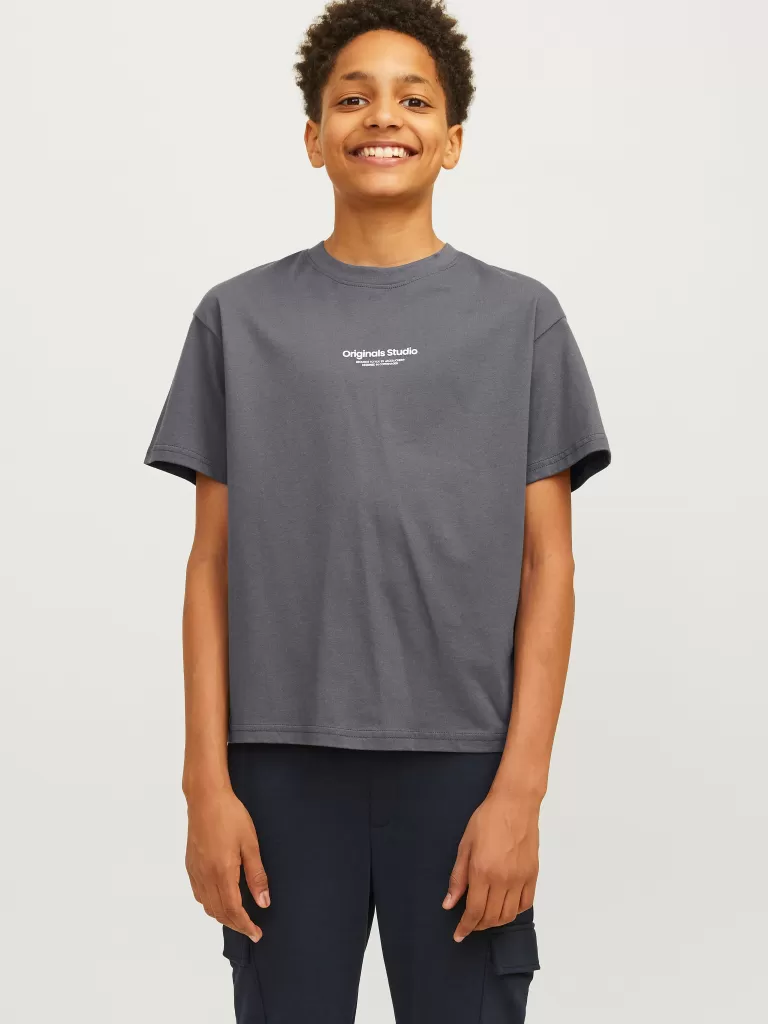 JACK & JONES Koszulki | Wyprzedaż^Nadruk T-shirt Junior Szary