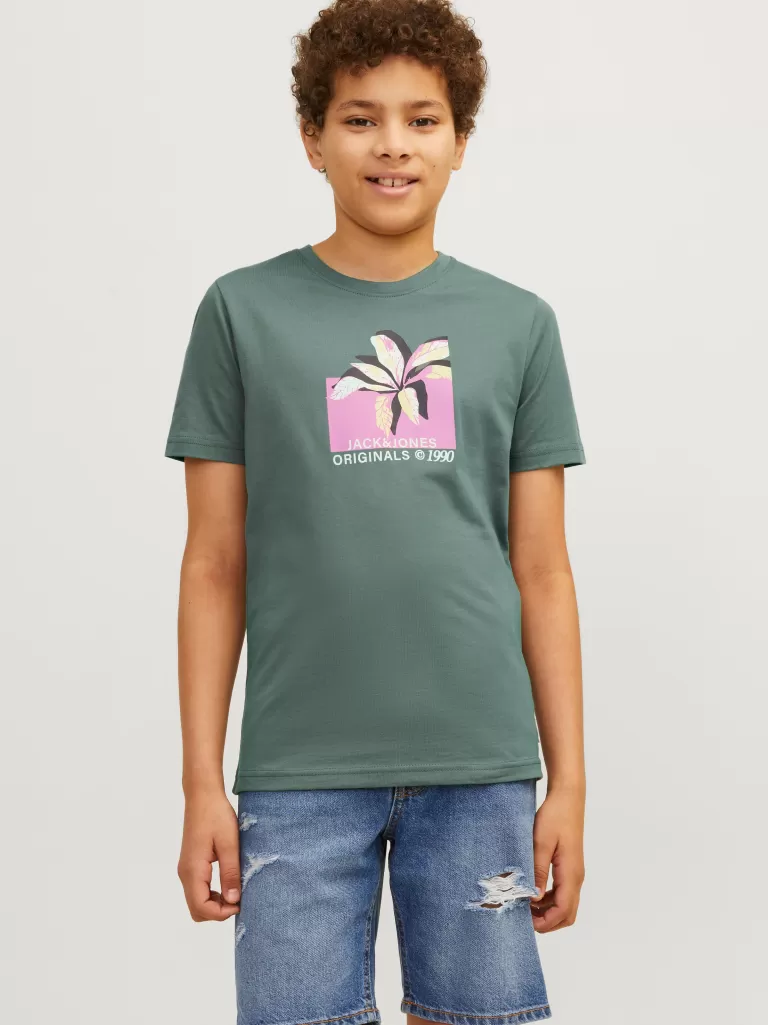 JACK & JONES Koszulki | Wyprzedaż^Nadruk T-shirt Junior Zielony