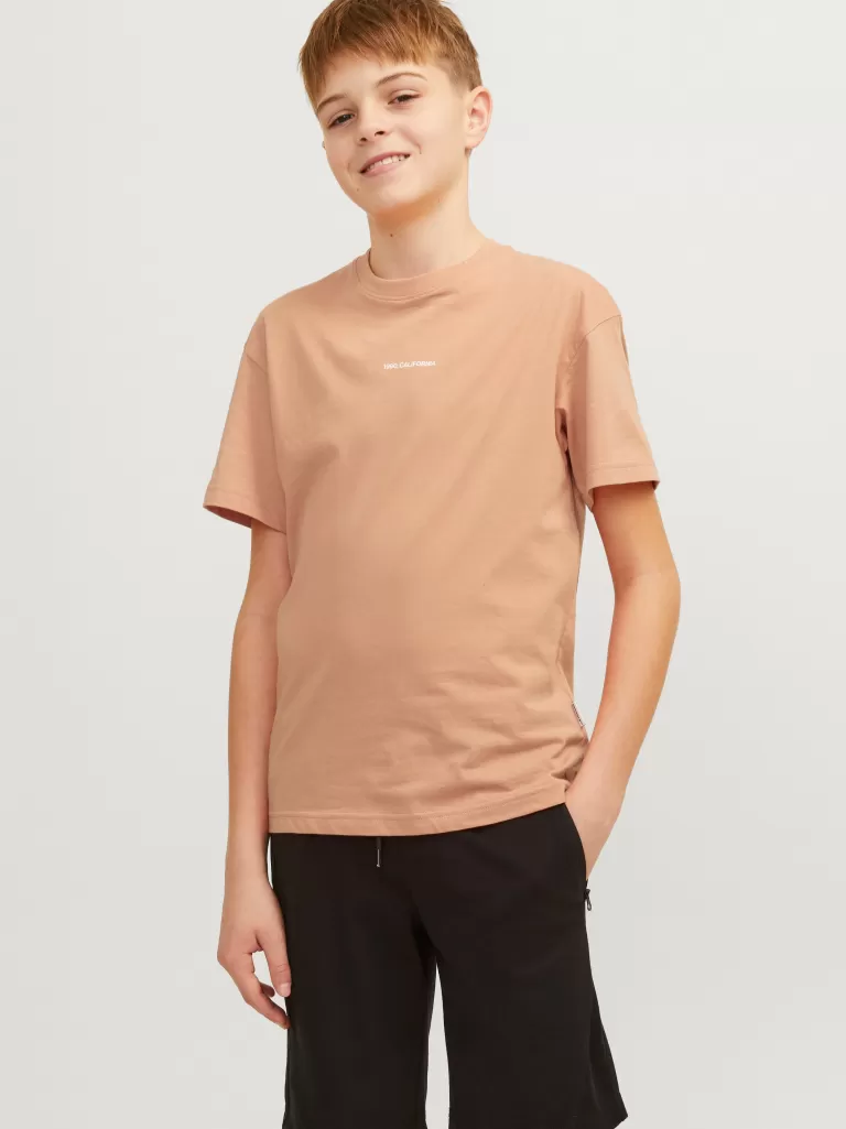 JACK & JONES Koszulki | Wyprzedaż^Nadruk T-shirt Junior Pomarańczowy