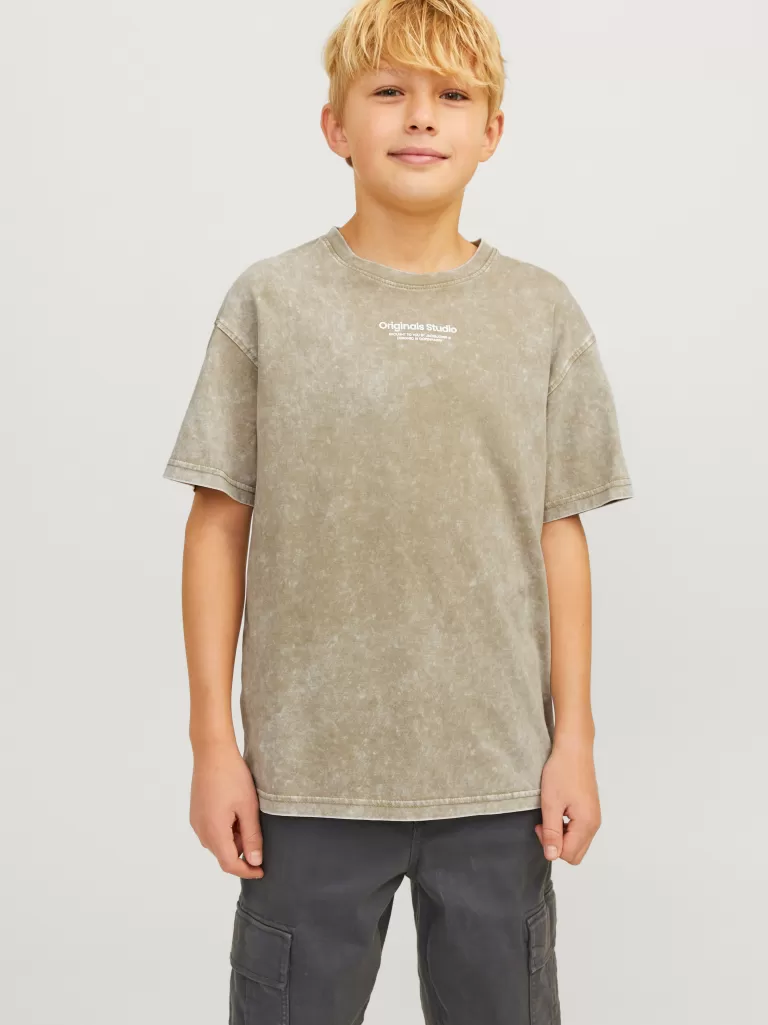 JACK & JONES Koszulki | Wyprzedaż^Nadruk T-shirt Junior Beżowy