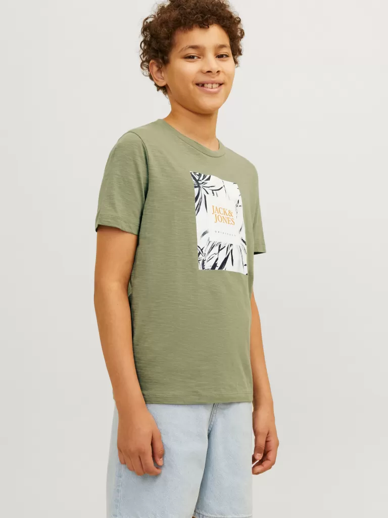 JACK & JONES Koszulki | Wyprzedaż^Nadruk T-shirt Junior Zielony
