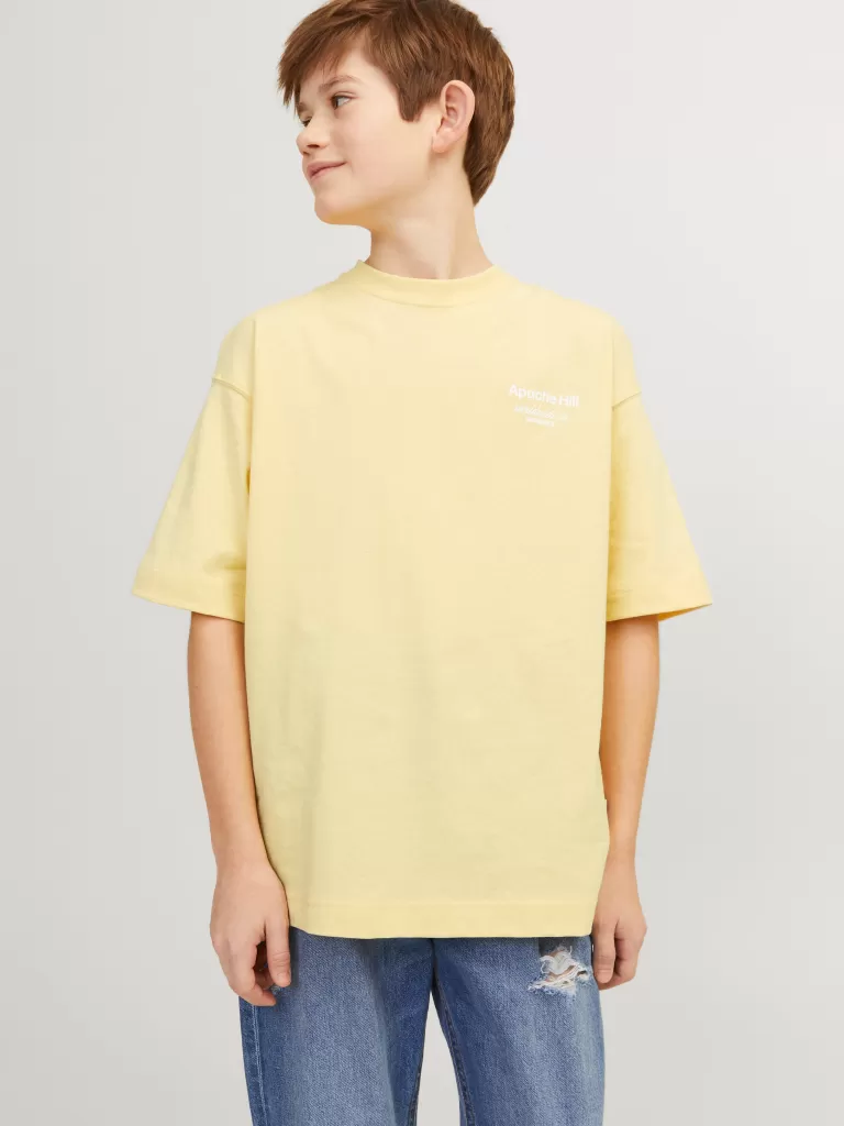 JACK & JONES Koszulki | Wyprzedaż^Nadruk T-shirt Junior Żółty