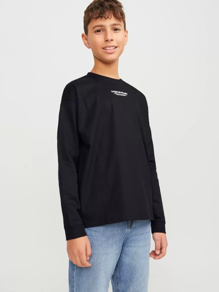 JACK & JONES Koszulki | Wyprzedaż^Nadruk T-shirt Junior Czarny
