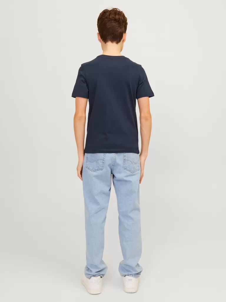 JACK & JONES Koszulki | Wyprzedaż^Nadruk T-shirt Junior Niebieski