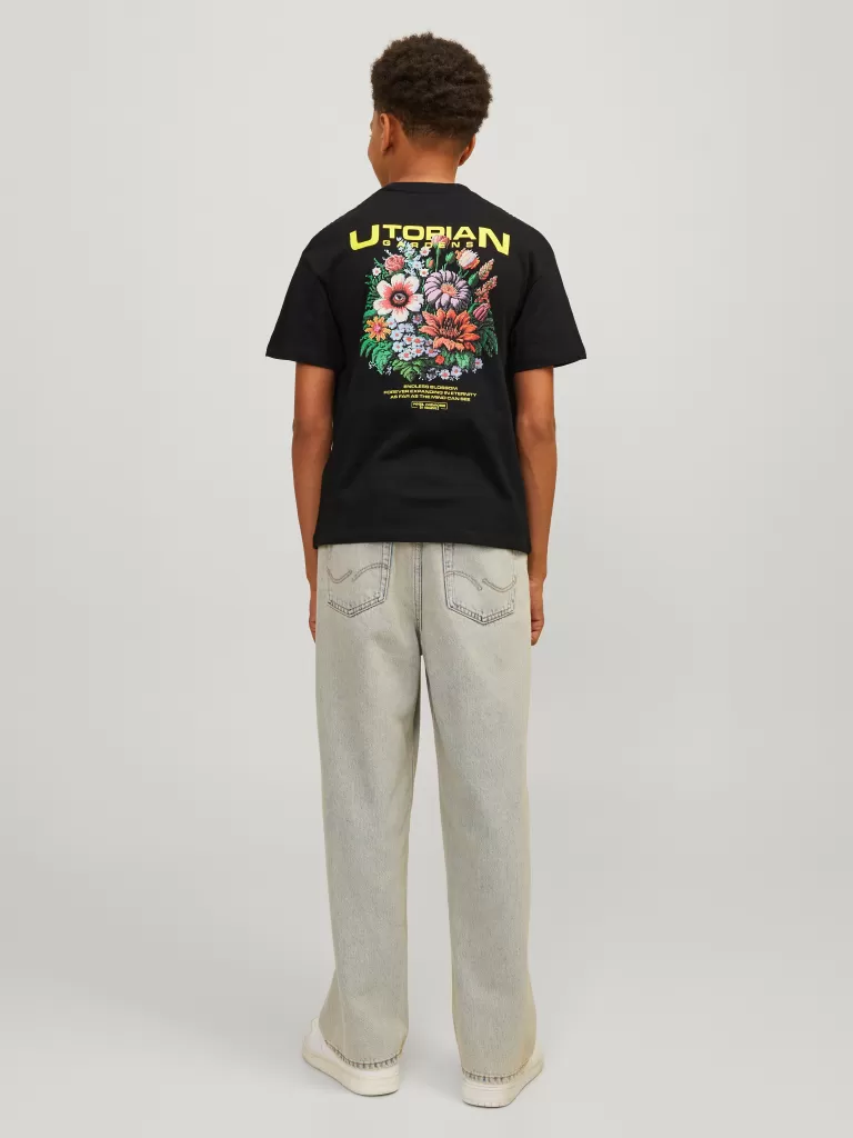 JACK & JONES Koszulki^Nadruk T-shirt Junior Czarny