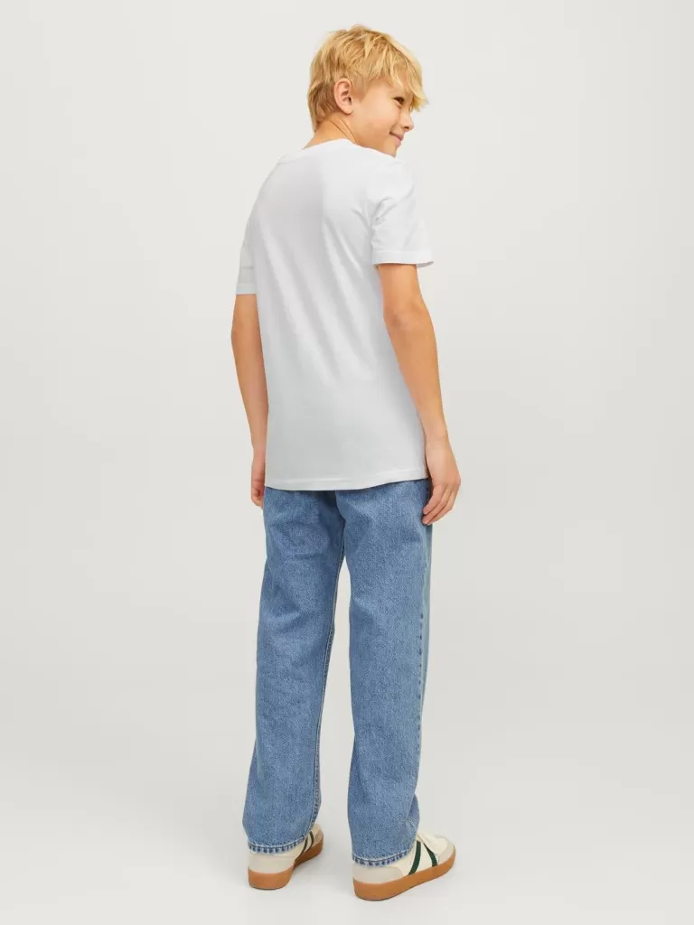 JACK & JONES Koszulki^Nadruk T-shirt Junior Biały