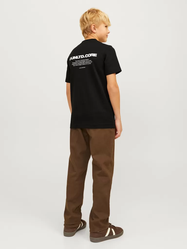 JACK & JONES Koszulki^Nadruk T-shirt Junior Czarny