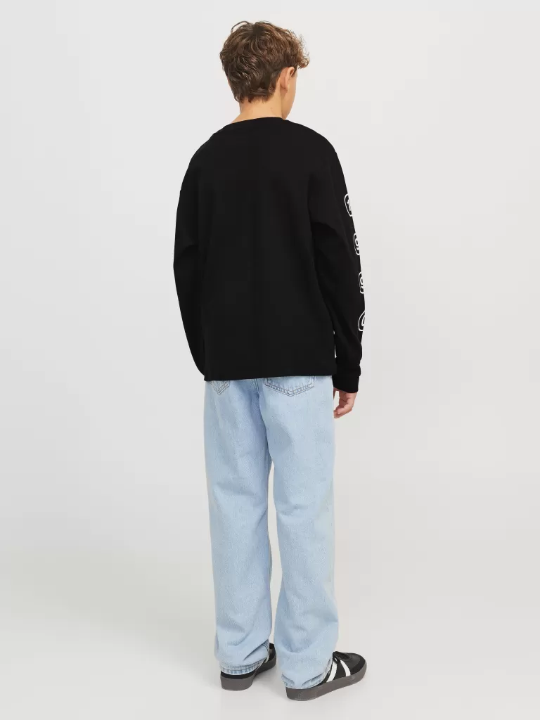 JACK & JONES Koszulki^Nadruk T-shirt Junior Czarny