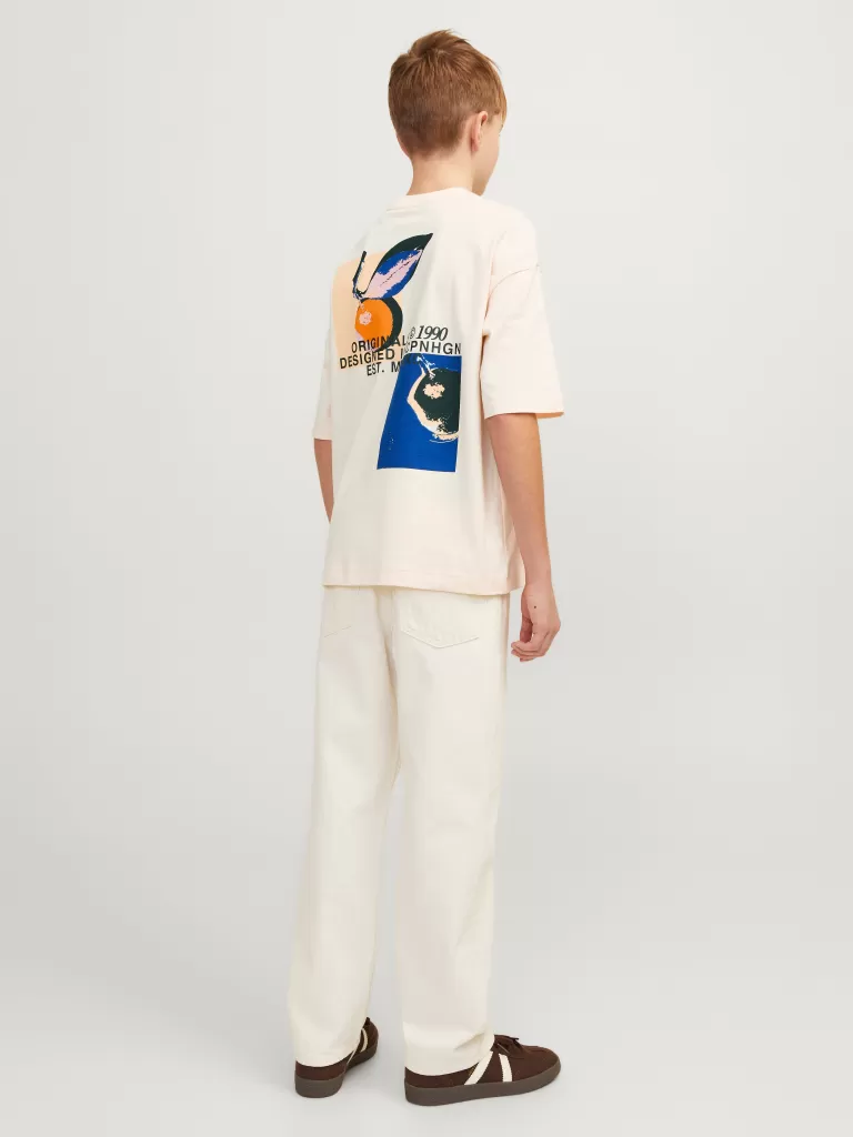 JACK & JONES Koszulki | Wyprzedaż^Nadruk T-shirt Junior Biały