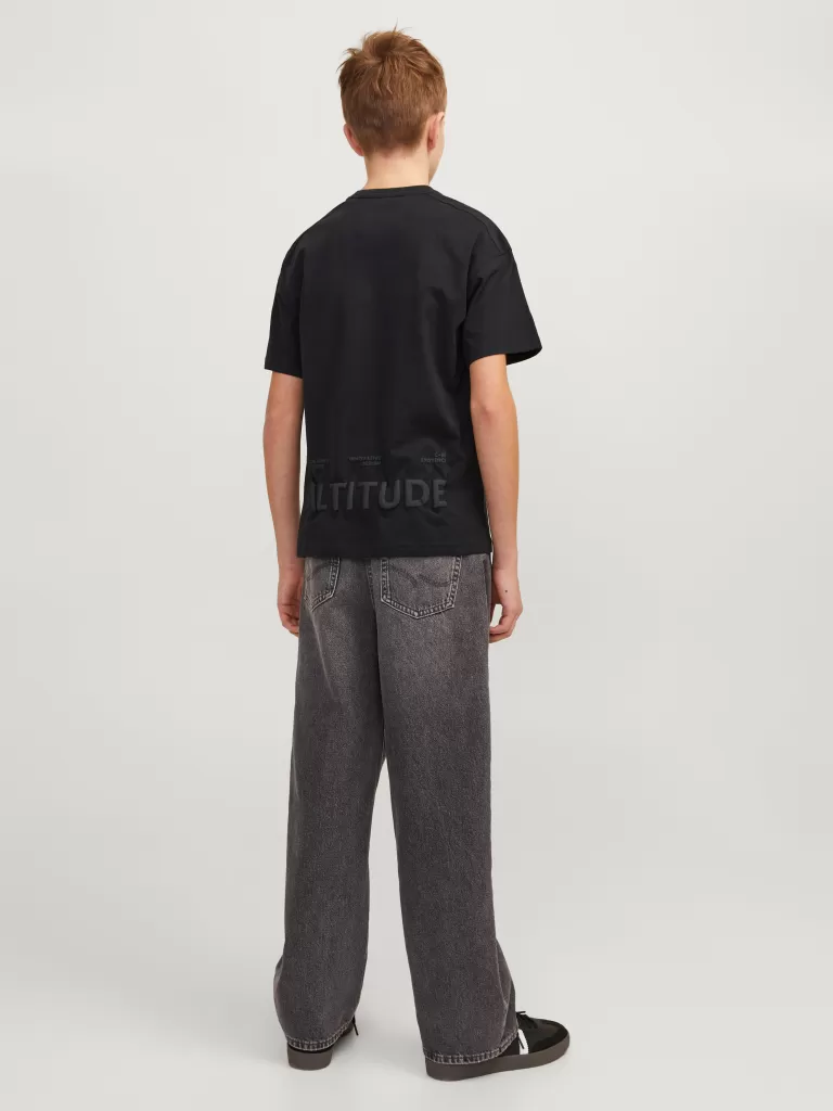 JACK & JONES Koszulki | Wyprzedaż^Nadruk T-shirt Junior Czarny