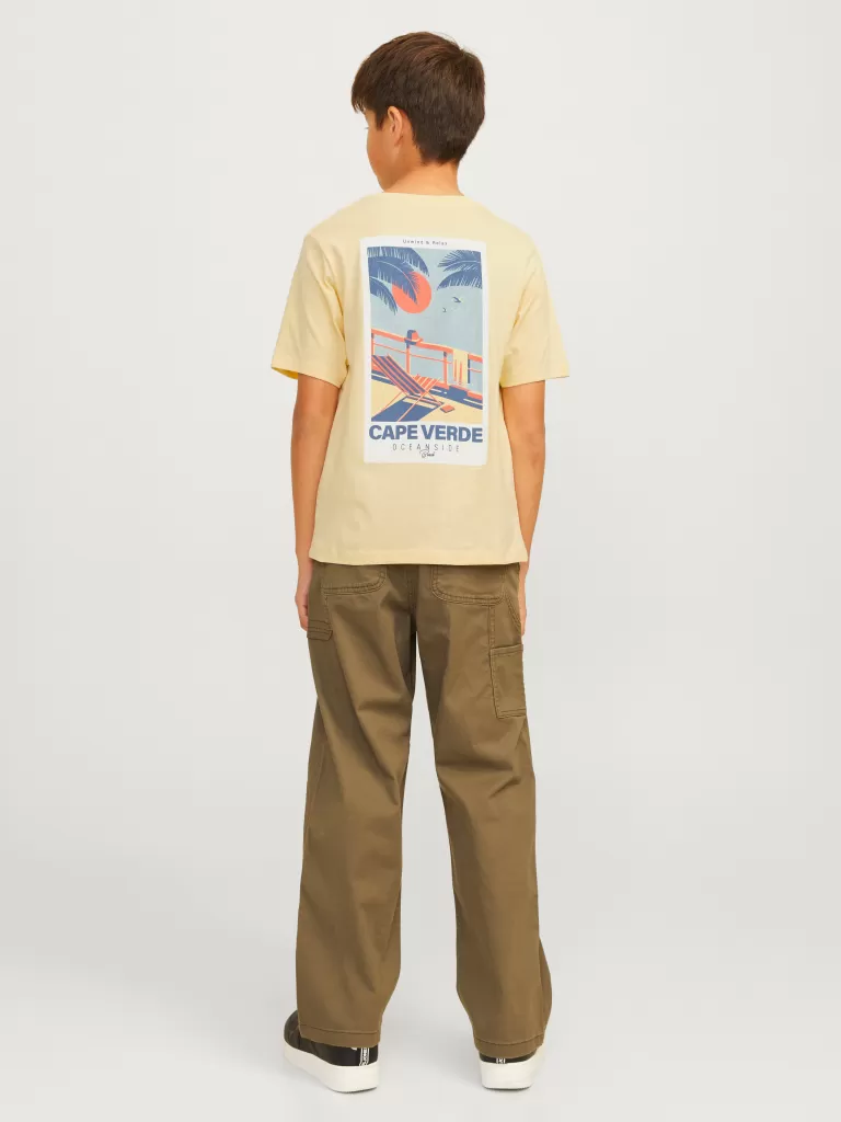 JACK & JONES Koszulki | Wyprzedaż^Nadruk T-shirt Junior Żółty
