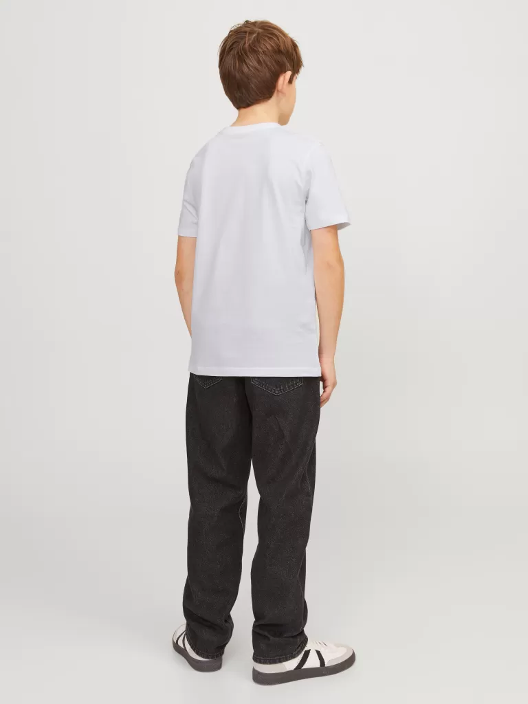 JACK & JONES Koszulki | Wyprzedaż^Nadruk T-shirt Junior Biały