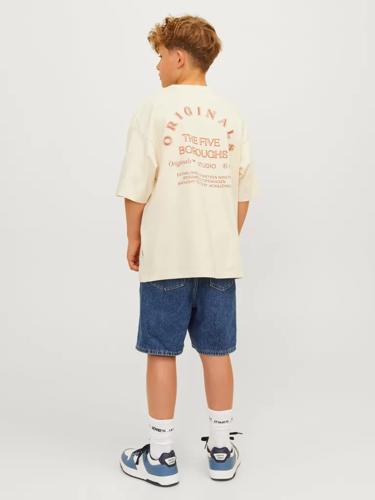JACK & JONES Koszulki | Wyprzedaż^Nadruk T-shirt Junior Biały