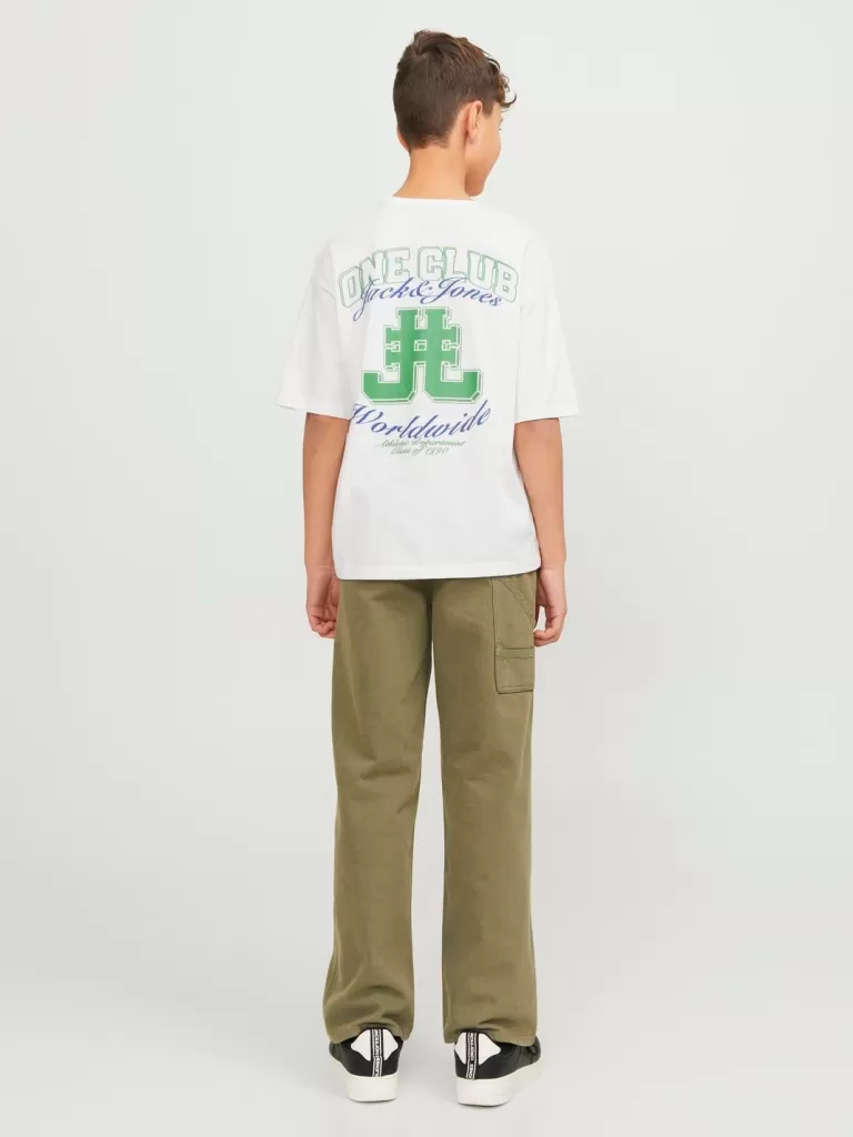 JACK & JONES Koszulki | Wyprzedaż^Nadruk T-shirt Junior Biały