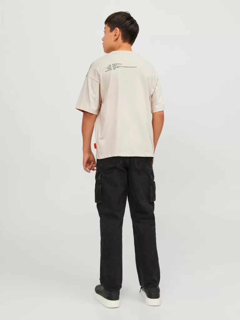 JACK & JONES Koszulki | Wyprzedaż^Nadruk T-shirt Junior Beżowy