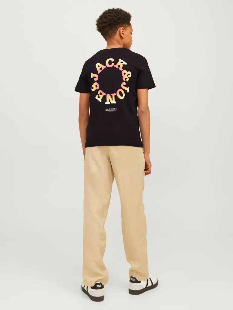 JACK & JONES Koszulki | Wyprzedaż^Nadruk T-shirt Junior Czarny