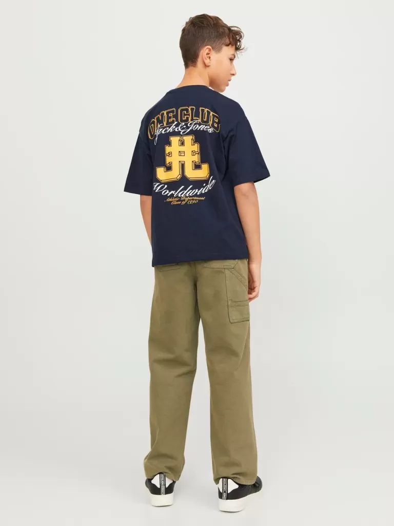 JACK & JONES Koszulki | Wyprzedaż^Nadruk T-shirt Junior Niebieski