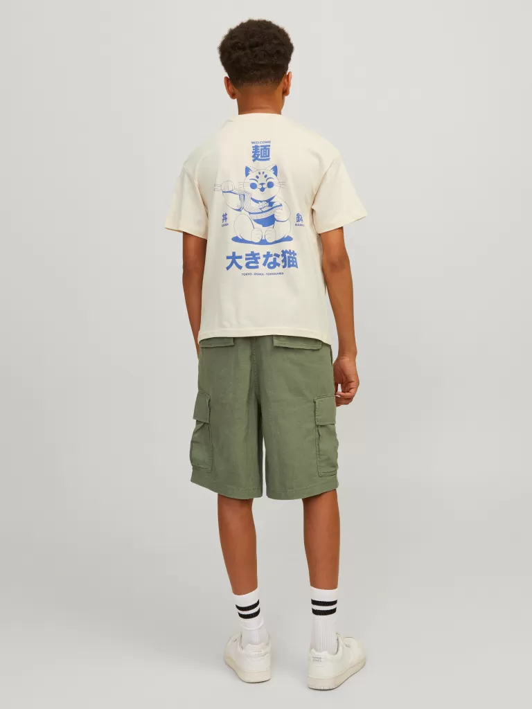 JACK & JONES Koszulki | Wyprzedaż^Nadruk T-shirt Junior Biały