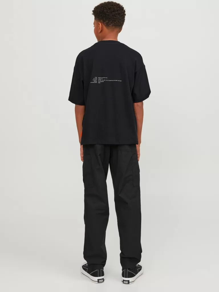 JACK & JONES Koszulki | Wyprzedaż^Nadruk T-shirt Junior Czarny