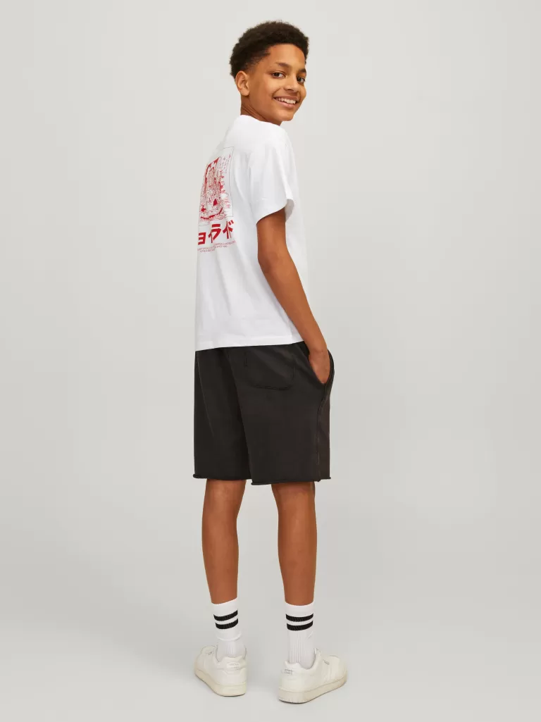JACK & JONES Koszulki^Nadruk T-shirt Junior Biały