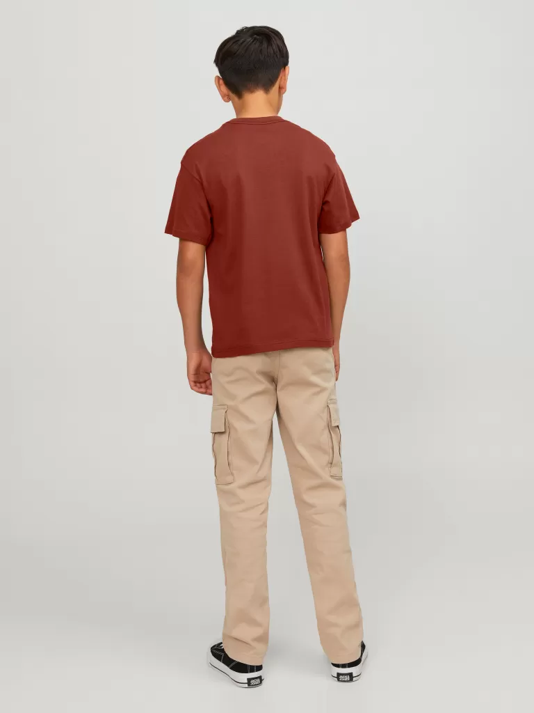 JACK & JONES Koszulki^Nadruk T-shirt Junior Czerwony