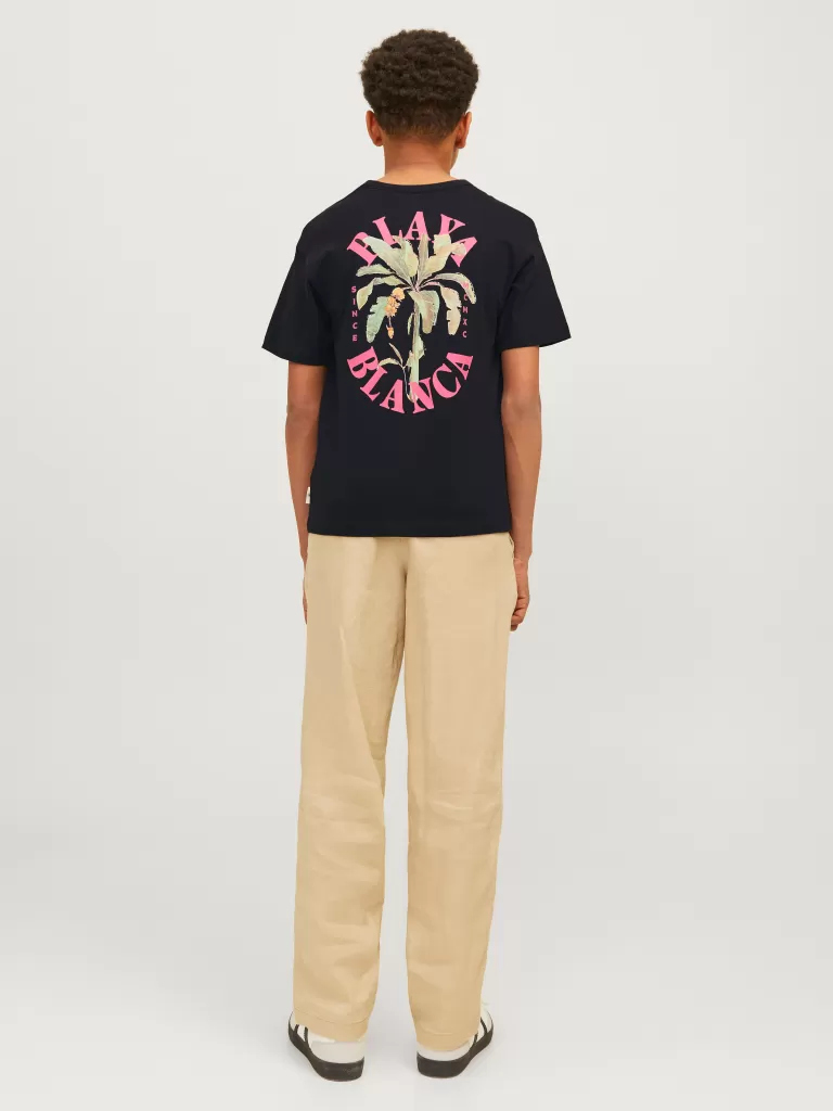 JACK & JONES Koszulki^Nadruk T-shirt Junior Czarny