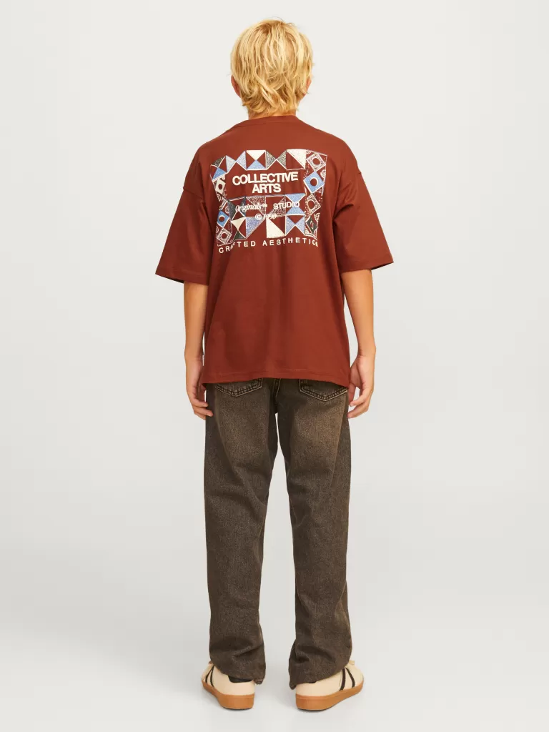 JACK & JONES Koszulki^Nadruk T-shirt Junior Czerwony