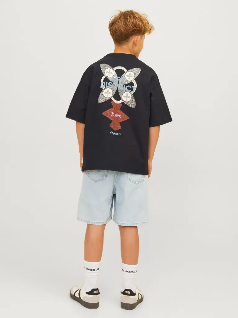 JACK & JONES Koszulki^Nadruk T-shirt Junior Czarny