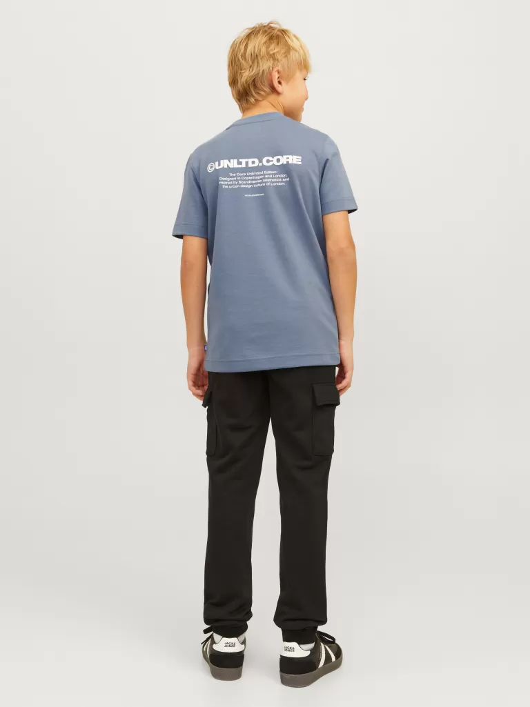 JACK & JONES Koszulki | Wyprzedaż^Nadruk T-shirt Junior Niebieski