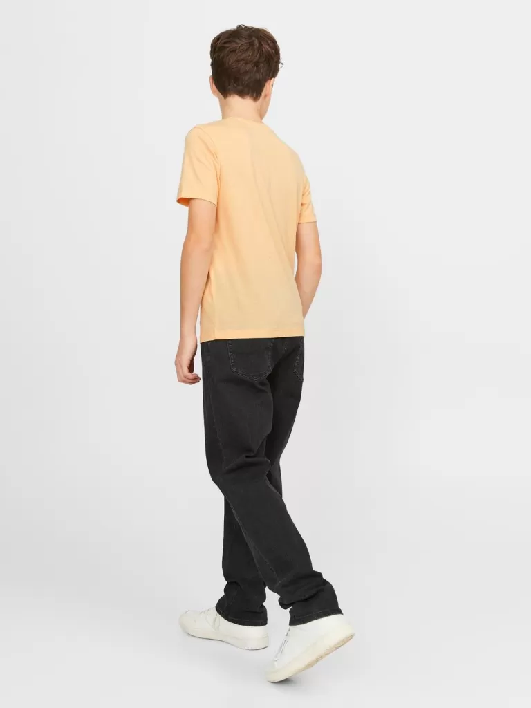 JACK & JONES Koszulki | Wyprzedaż^Nadruk T-shirt Junior Pomarańczowy
