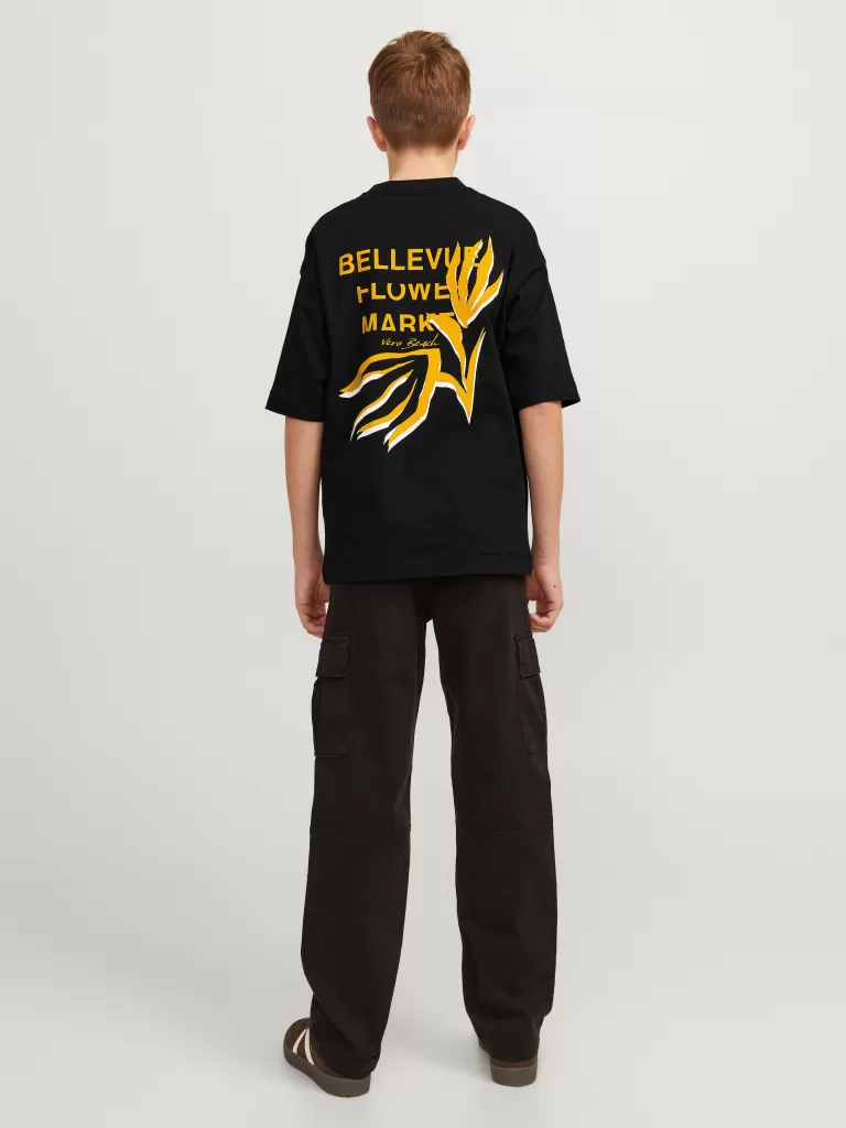 JACK & JONES Koszulki | Wyprzedaż^Nadruk T-shirt Junior Czarny