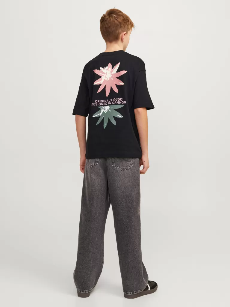 JACK & JONES Koszulki | Wyprzedaż^Nadruk T-shirt Junior Czarny
