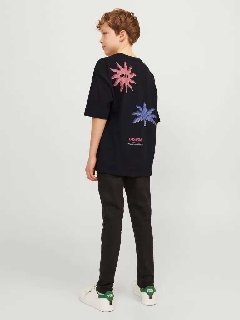 JACK & JONES Koszulki | Wyprzedaż^Nadruk T-shirt Junior Czarny
