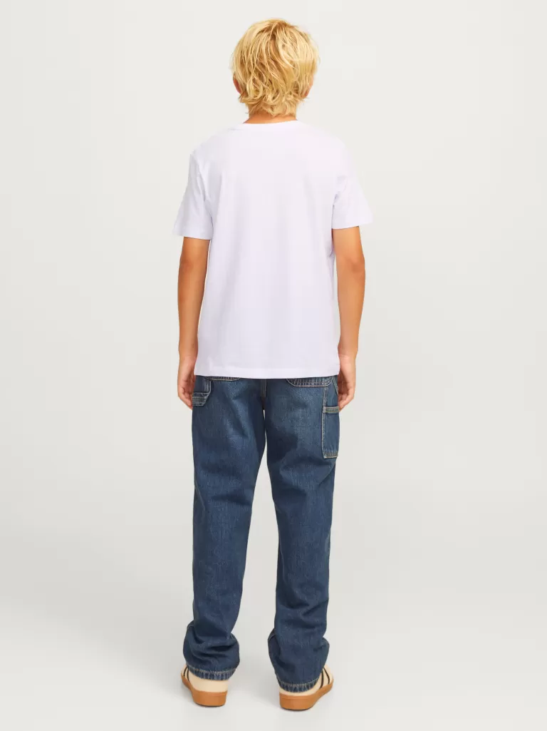JACK & JONES Koszulki | Wyprzedaż^Nadruk T-shirt Junior Biały