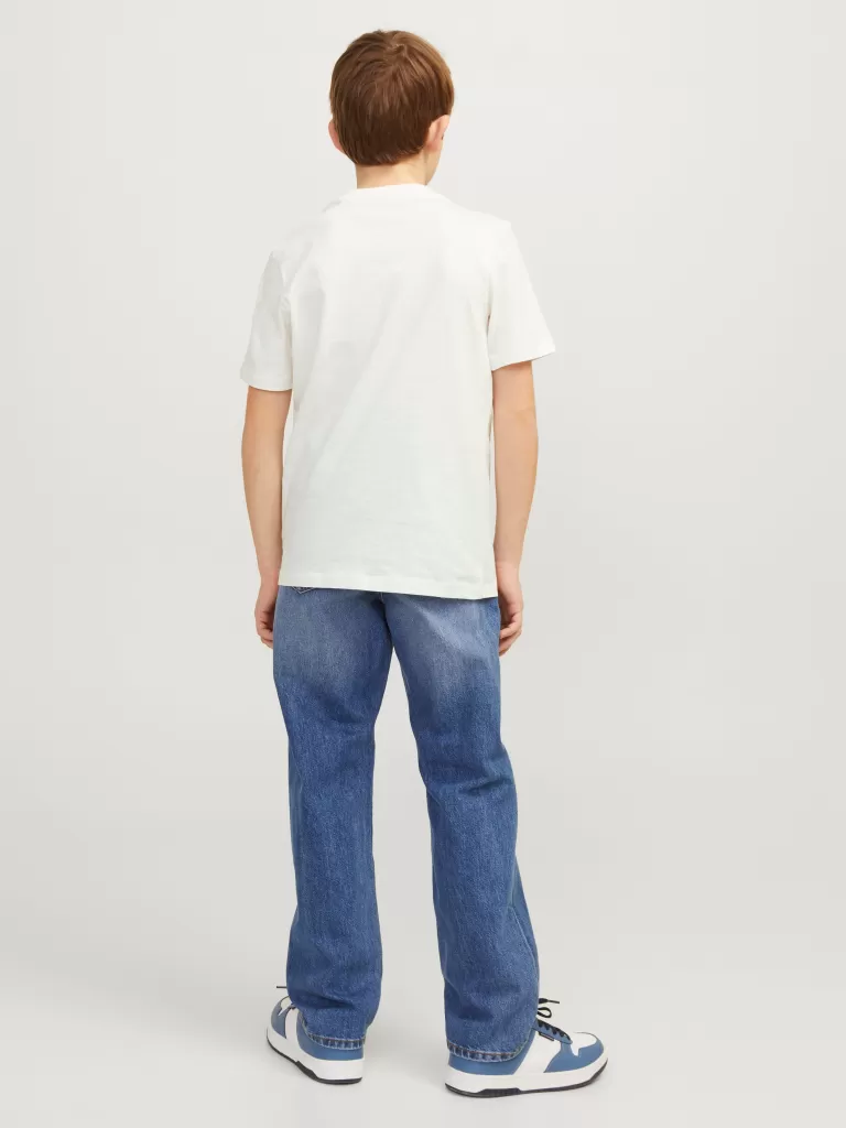 JACK & JONES Koszulki | Wyprzedaż^Nadruk T-shirt Junior Biały
