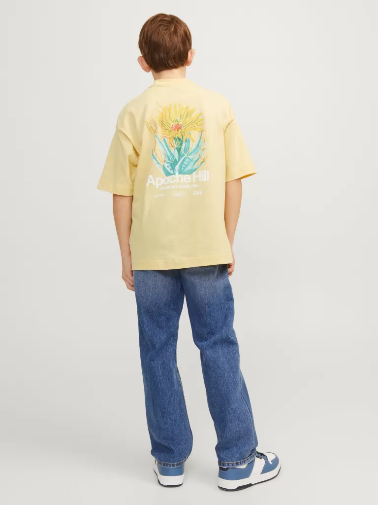JACK & JONES Koszulki | Wyprzedaż^Nadruk T-shirt Junior Żółty