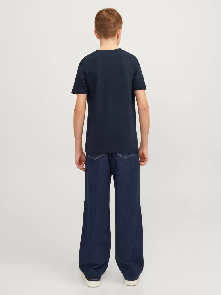 JACK & JONES Koszulki | Wyprzedaż^Nadruk T-shirt Junior Niebieski