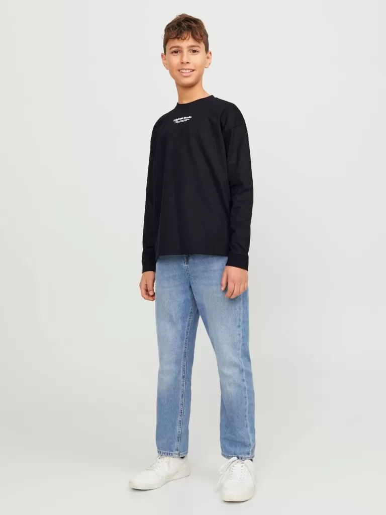 JACK & JONES Koszulki | Wyprzedaż^Nadruk T-shirt Junior Czarny