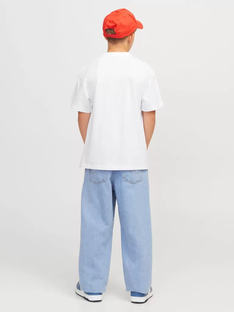 JACK & JONES Koszulki^Nadruk T-shirt Junior Biały