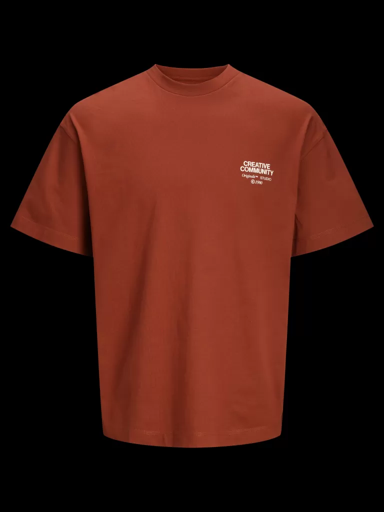 JACK & JONES Koszulki^Nadruk T-shirt Mini Czerwony