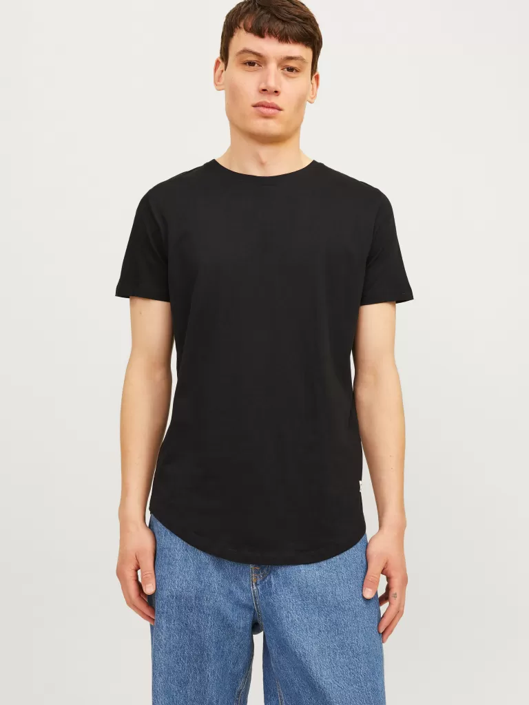 JACK & JONES Wielopaki^7-pak Gładki Okrągły dekolt T-shirt Biały