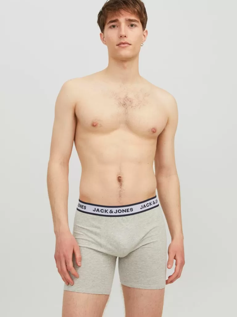 JACK & JONES Bielizna | Wielopaki^3-pak Krótkie bokserki Szary