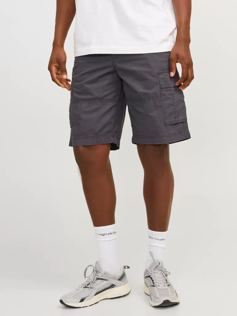 JACK & JONES Krótkie Spodenki^2-pak Luźno dopasowane Krótkie bojówki Szary