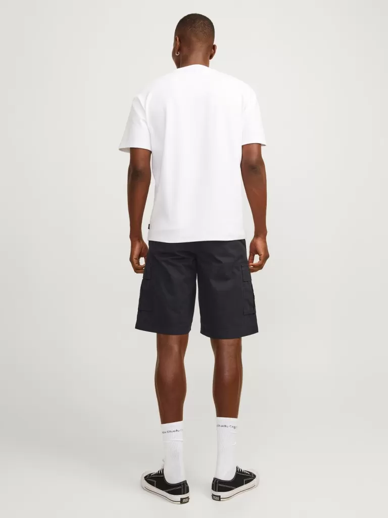 JACK & JONES Krótkie Spodenki^2-pak Luźno dopasowane Krótkie bojówki Czarny